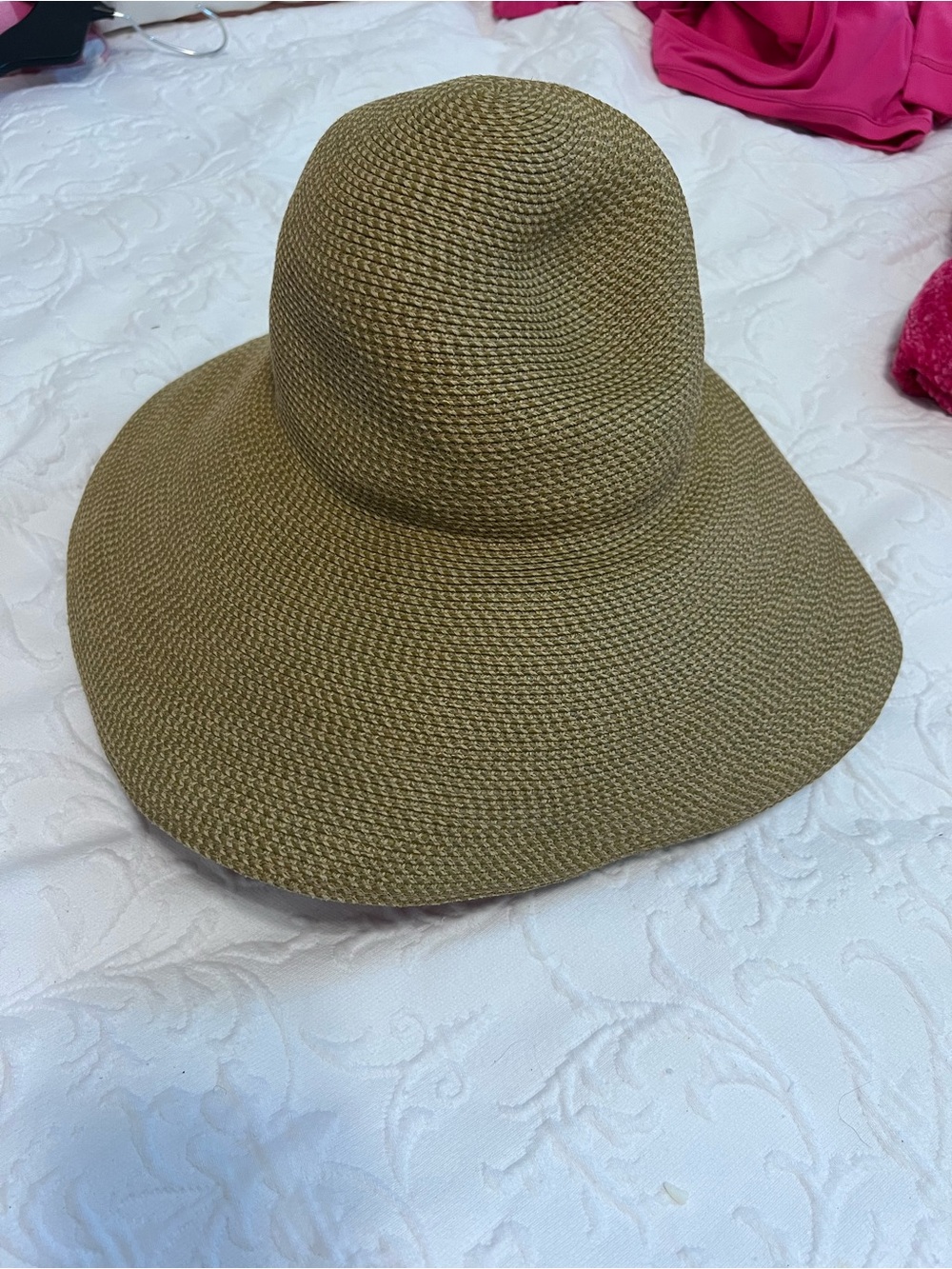 Eric Javits Wide-Brim Straw Sun Hat - Tan - Picture 2 of 11